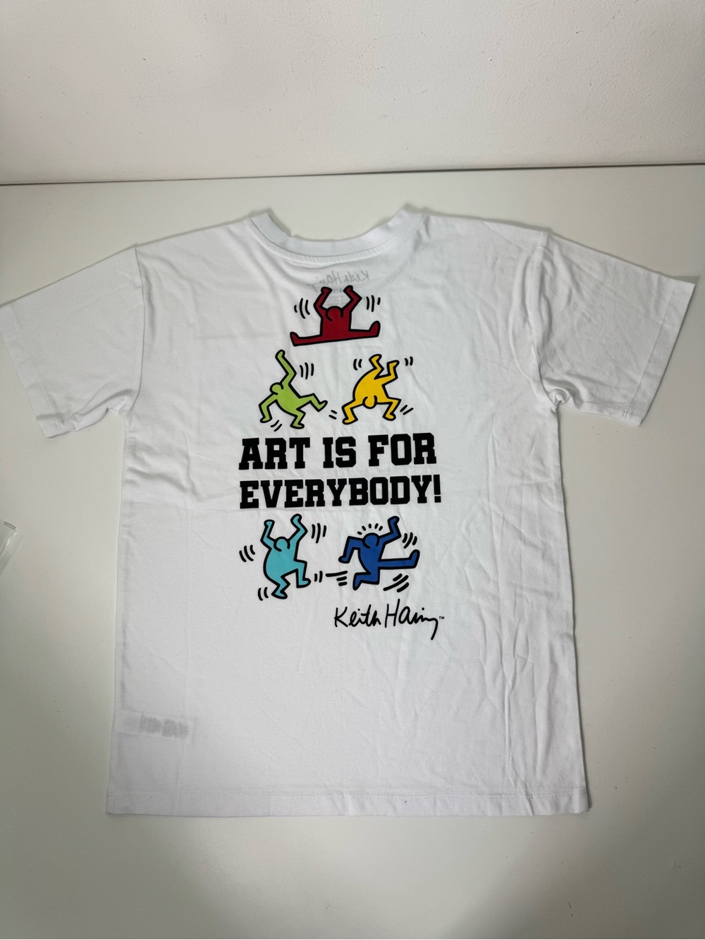 Keith Haring Kids' White 'Art Is For Everybody' Short Sleeve Tee Sz 10/12 New
